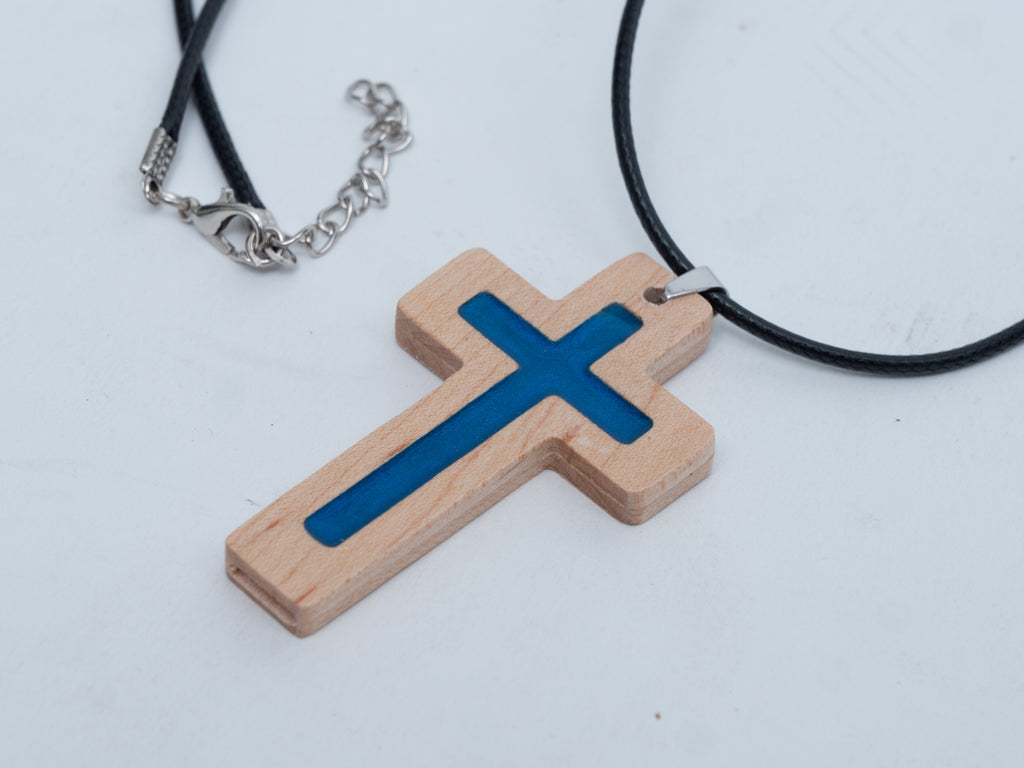 Blue Daily Bible Verse Necklace