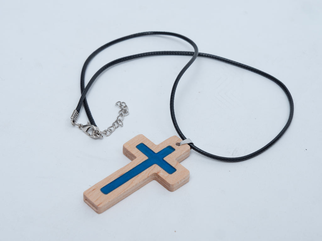 Blue Daily Bible Verse Necklace