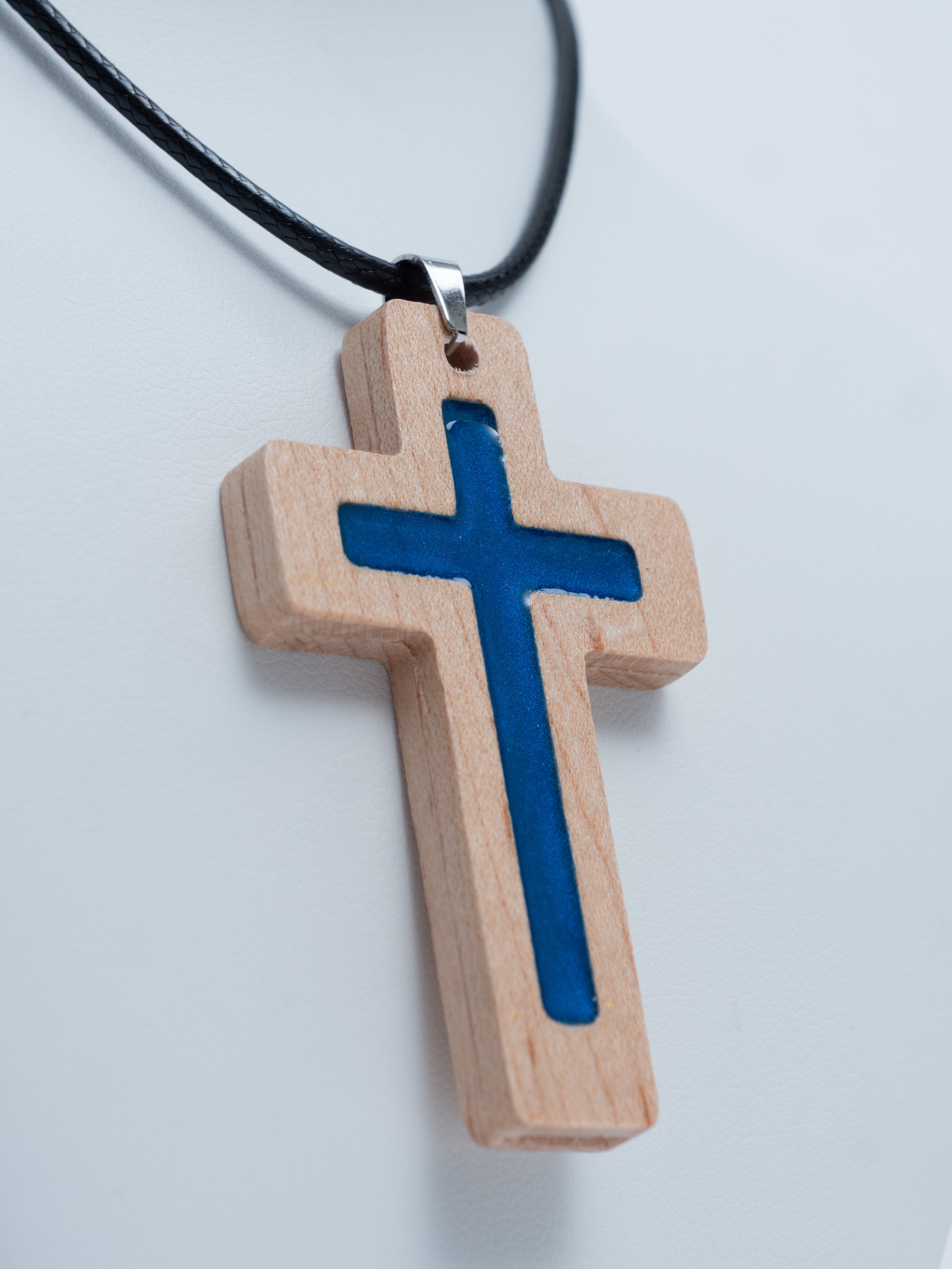 Blue Daily Bible Verse Necklace