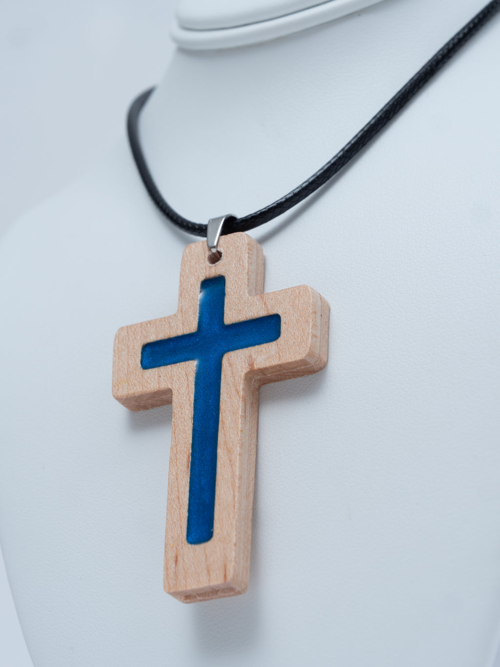 Blue Daily Bible Verse Necklace
