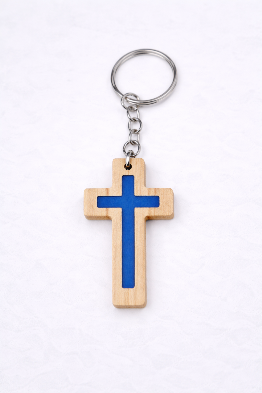 Blue Daily Bible Verse Keychain