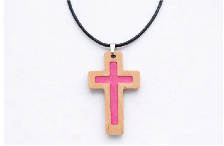 Hot Pink Bible Verse Necklace