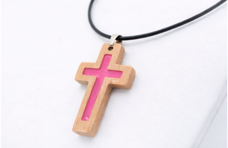 Hot Pink Bible Verse Necklace