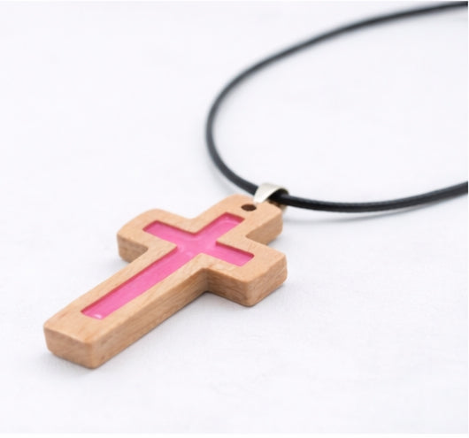 Hot Pink Bible Verse Necklace