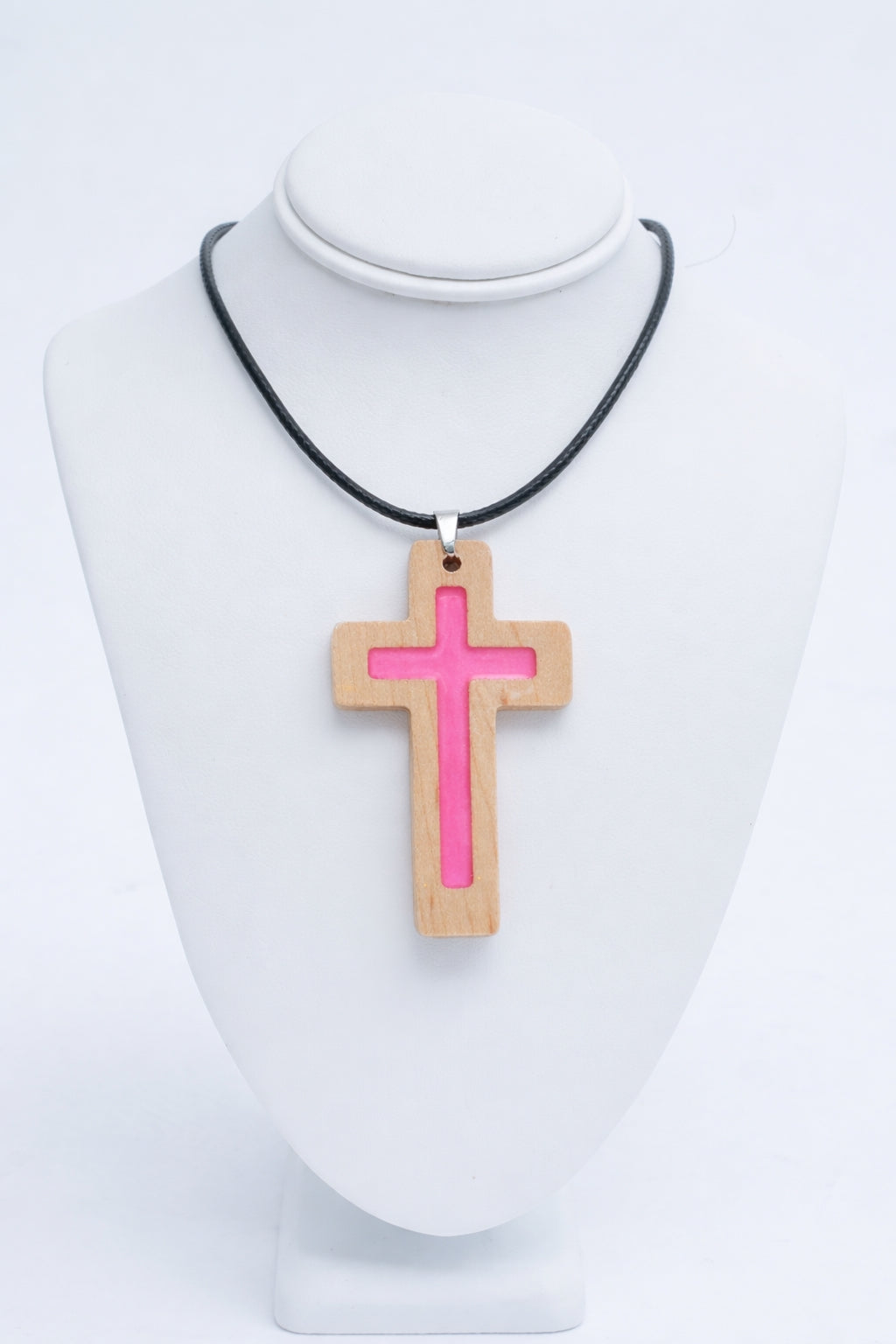 Hot Pink Bible Verse Necklace